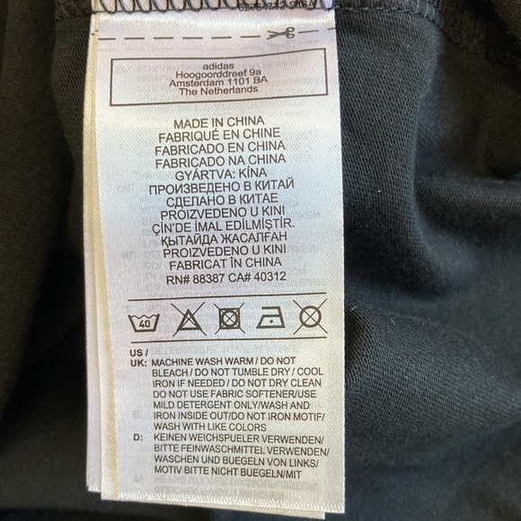 NWOT Adidas Black Short Sleeve Cotton Tshirt​​​ - Picture 9 of 9
